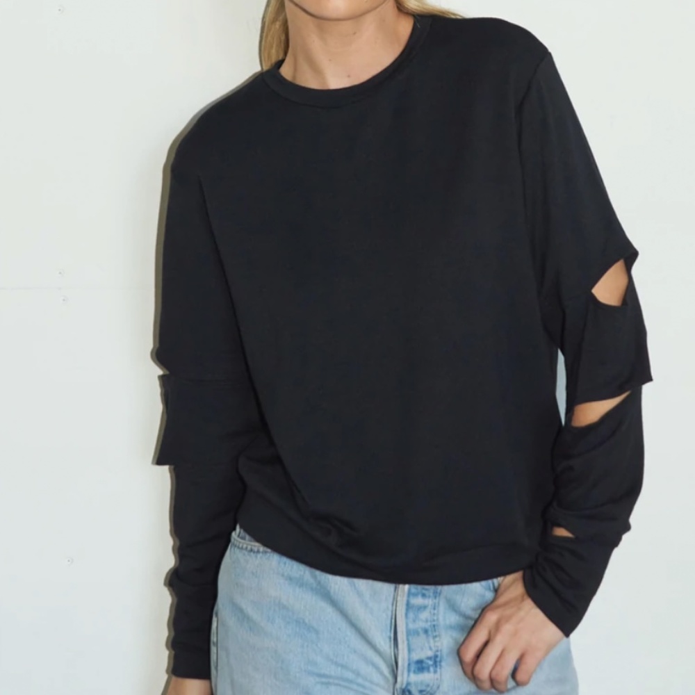 LNA Leo Black Sweatshirt Size Small